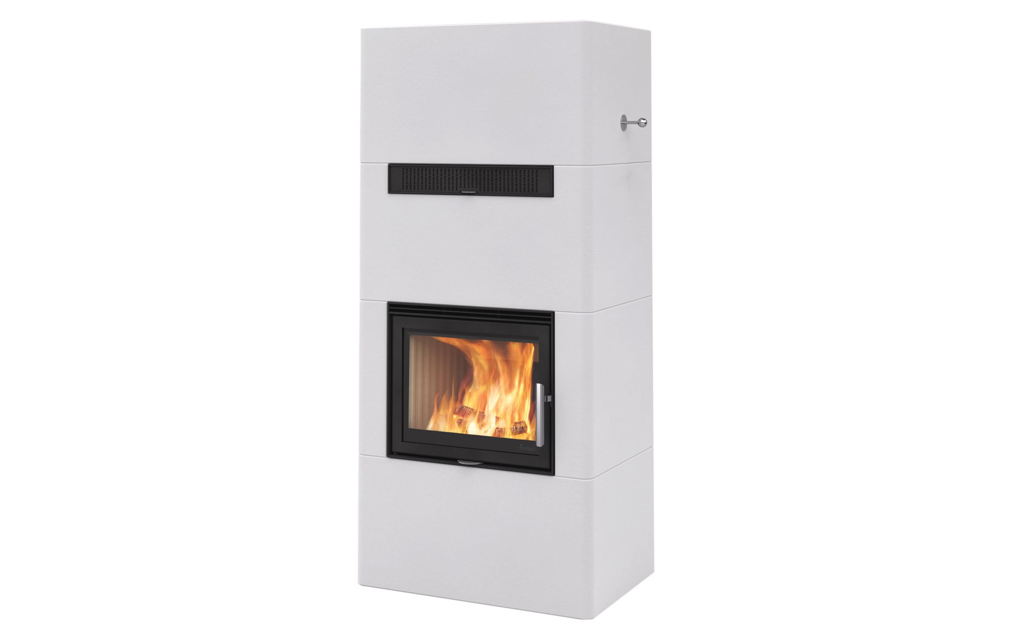 Stor varmelagrende peis i moderne design