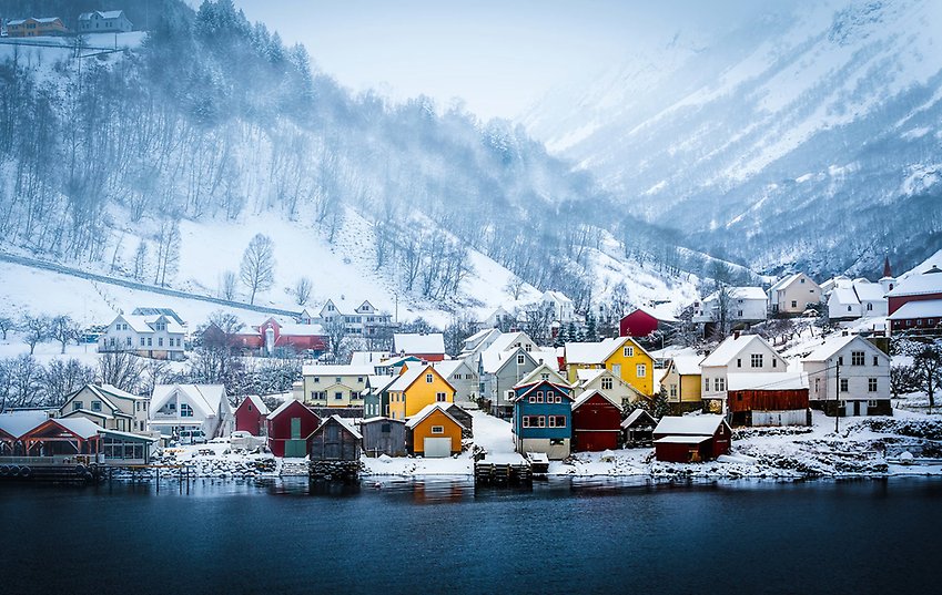 vinterland på tettsted Norge